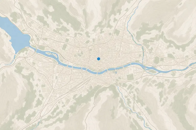 Plan stylisé de Chambéry